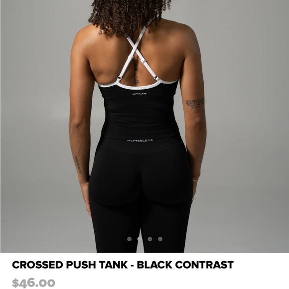 Alphalete Black and White Sports Bra - Picture 2 of 6